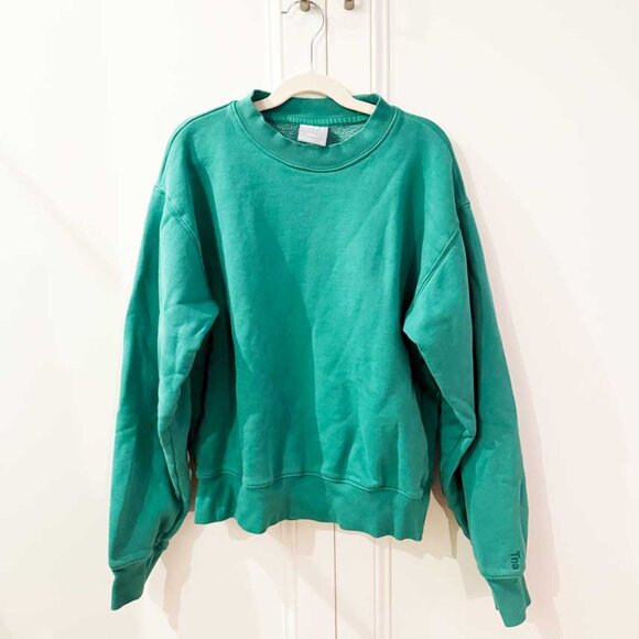 Artizia TNA Cozy Fleece Perfect Sweatshirt + Sweatpant Set S + XS Blue/Green - Picture 3 of 7